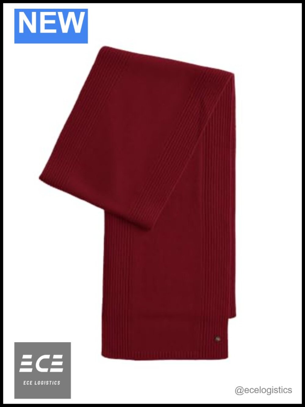 100% Pure Cashmere Rib Knit Scarf Lightweight Warm Winter Wrap